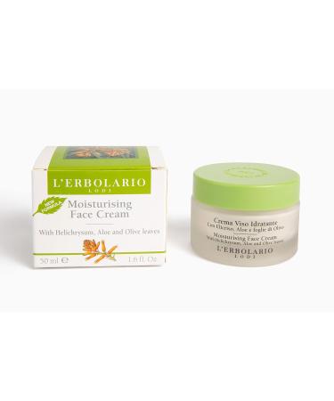 L'Erbolario Moisturising Cream with Helichrysum & Aloe Vera - 50ml | Hydrating Skincare for All Skin Types - International Shipping Available - Buy Online on GoSupps.com