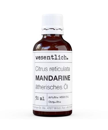 essential. Mandarin oil - essential oil - 100% natural (glass bottle) - for fragrance lamps and diffusers (50ml)