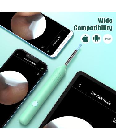 LMECHN Ear Wax Removal Ear Camera Otoscope with LED Light Ear Wax Removal Kit with 1080P 3.5 mm Waterproof Ear Endoscope Ear Cleaning Kit for iPhone iPad Android Phones-Green - Buy Online on GoSupps.com