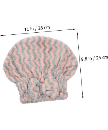 1Pc Striped dry hair cap absorbent head wrap bandanas for women head wraps for women hat for women headbands for girls Bath Caps Miss take a bath fiber dry shower cap As Shown 28x25cm - Buy Online on GoSupps.com