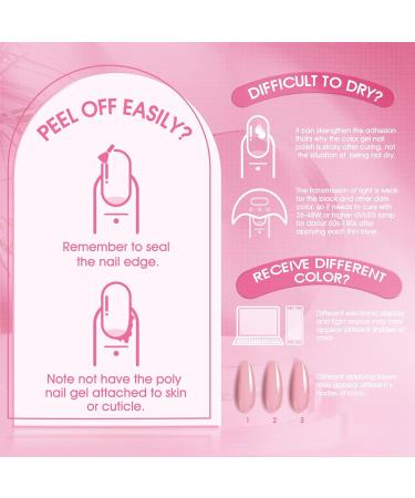 Gelfavor Pearl Rosa Poly Nail Gel Set - Pink Nail Extension Gel for Technicians & DIY Salon | Premium Nail Art Supplies - Buy Online on GoSupps.com
