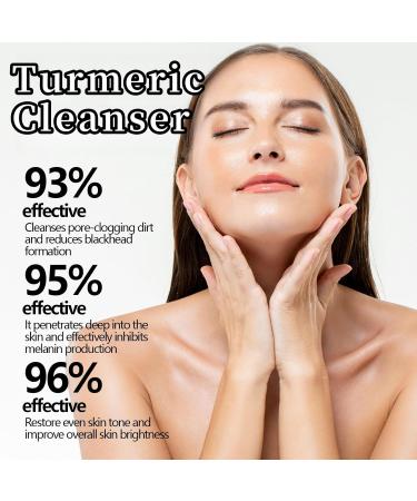 Turmeric Face Wash Face Wash for Dry Skin Turmeric Foaming Cleanser Exfoliating Face Wash Turmeric Glow Scrub Moisturising Face Wash Facial Cleanser Daily Makeup Brightening Foaming Face Wash - Buy Online on GoSupps.com