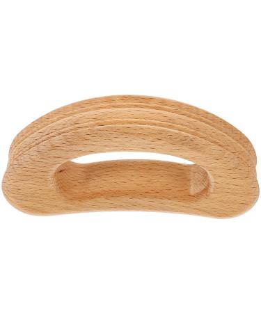 Beavorty Holz-Gua-Sha tool Manual Massage Schaber Necken massager made of wood deep groove massage device for shoulder and back hand massage device beige