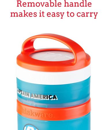 Whiskware Captain America Snack Cups for Kids | 3 Stackable Containers for School and Travel - Buy Online on GoSupps.com