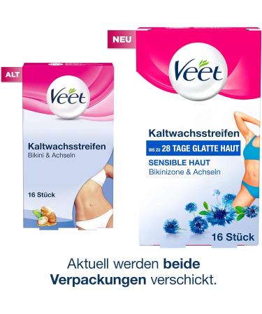 Veet Bikini Cold Wax Strips - Pack of 3 (48 Strips) | Smooth Skin Hair Removal | Fast Shipping Worldwide - Buy Online on GoSupps.com