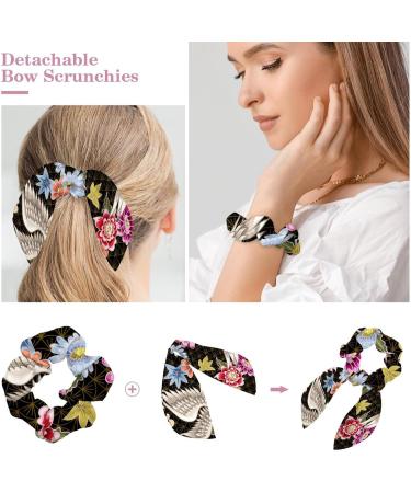 6 Pieces Bow Knot Hair Scrunchies Soft Scarf Hair Ties Scrunchies Ponytail Holder with Bows Red Boxing Gloves Pattern Black Hair Scrunchy Accessories Ropes for Women Multi-colored 02 - Buy Online on GoSupps.com