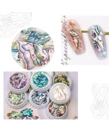 Charm Rhinestone Sea Shell Natural Nail Decorations 3D Texture Nails Abalone Shell Slice Nail Art Slices(1) Style1 - Buy Online on GoSupps.com