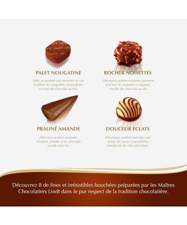 Lindt - Box of Praline Connoisseurs Assorted Milk Chocolates and Praline Black Ideal for Christmas 410 g - Buy Online on GoSupps.com