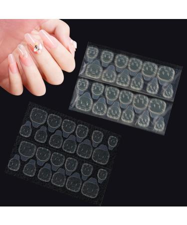Nail Adhesive Tabs | 50Sheet Fake Glue Stickers Waterproof Acrylic Jelly Adhesive Tabs for Professionals or Beginners Double Sided