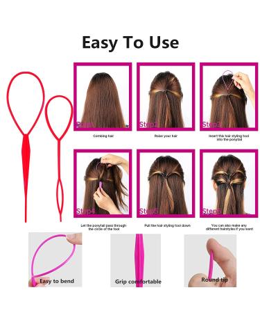 100Pcs Baby Hair Ties Set with Hair Tools and Clips for Toddler Girls - Hair Accessories Kit with Topsy Tail Tool, Duck Bill Clips, Rat Tail Comb - Type C - Buy Online on GoSupps.com