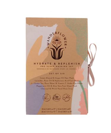 Wanderflower Hydrate & Replenish Pre-Sleep Masking Library - 6 Masks