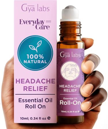 Breathe Easy & Headache Relief Roll On Set - Aromatherapy Grade Essential Oils Roll On Set - 2x0.34 fl oz - Gya Labs - Buy Online on GoSupps.com