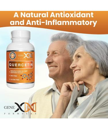 GENEX Quercetin 500mg Supplement 60 Capsules | Anti-Inflammatory & Antioxidant for Immune Support, Cardiovascular Health, Healthy Aging | Non-GMO Flavonoid Supplement - 2 Month Supply - Buy Online on GoSupps.com