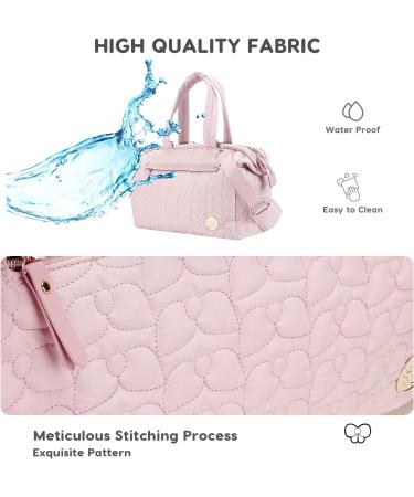 SONARIN Multi-Pockets Baby Nappy Changing Tote Bag - Stylish Large Capacity Travel Diaper Bag in Pink - Buy Online on GoSupps.com
