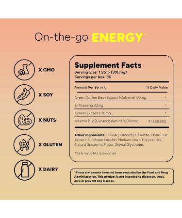 STRIPPIES Dissolvable Strips - Energy & Sleep Multi-Pack - Wellness in A Strip - Easy & On-The-go Support - 60 Strips - Buy Online on GoSupps.com