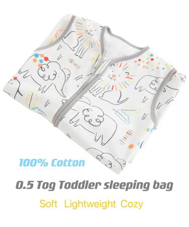 Chilsuessy Summer Baby Sleeping Bag - 100% Cotton Sleeveless Pajamas for Kids 110-125cm | Cute Animal Prints - Buy Online on GoSupps.com