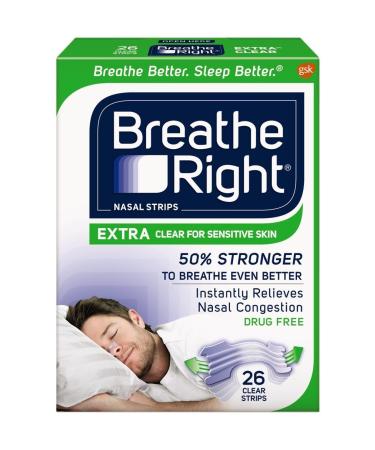 Breathe Right Extra Clear for Sensitive Skin 104 Count (avtp52)