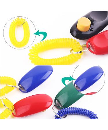 IRYNA 5 Pack Clickers for Dog Training Practical Dog Clicker Training Pet Training Clickers Tool Colorful Dog Clickers Button Training Clickers Dog Whistles with Comfortable Wrist Strap - Buy Online on GoSupps.com