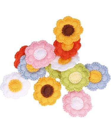 24Pcs Flower Shaped Dog Hair Bows | Soft Polyester Topknot with Rubber Band for Pets - Buy Online on GoSupps.com