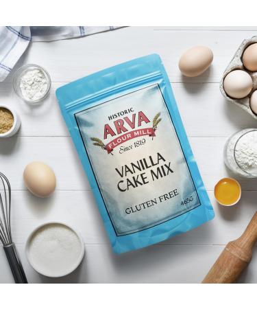 Gluten Free Cake Mix Vanilla Cake Mix 465g Makes a 9x9 Cake or 12 Cupcakes 100% GF Mix - Made in Canada by Arva Flour Mills - Buy Online on GoSupps.com