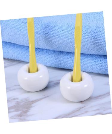 CABILOCK 9 Pack Porcelain Toothbrush Holder for Kids | Cute & Creative Mini Base | White Children's Toothbrush Stand - Buy Online on GoSupps.com