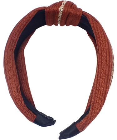 Topkids Accessories Lace Knot Alice Bands Adult Women Hair Accessories for Women Hair Bands for Women Thick Headband Womens Headbands Head Bands Adult Women Wide Headbands (Brown) - Buy Online on GoSupps.com