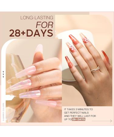 Morovan Jelly Gel Nail Polish Set - 6 Colors UV LED Soak Off - Red Pink Nude & Brown - DIY Manicure Kit for Home & Salon - Buy Online on GoSupps.com