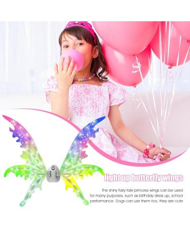 Kids Lighted Wings - Adjustable Butterfly Colorful Wings with Music - Theme Eye-Catching Dressing for Parade Theatrical Performance Dress Up Masquerade Dtt English Color Box Battery Version  - Buy Online on GoSupps.com