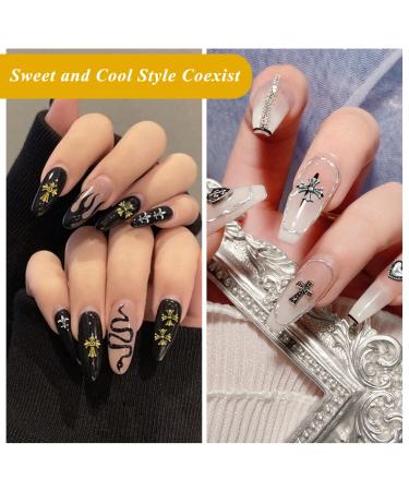 58PCS Metal Cross Nail Charms - Vintage 3D Punk Accessories for Nail Salon & Art at Home - Buy Online on GoSupps.com