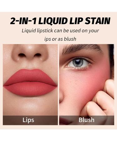 2PCS Lip Tint Set - Long Lasting Velvet Lip Gloss & Waterproof Lip Stain for Lips & Cheeks | Non-Sticky Makeup | International Shipping - Buy Online on GoSupps.com