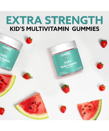 Kids Multivitamin Gummies - Vegan Non-GMO | Folic Acid Zinc Iron & Essential Vitamins for Immunity | Strawberry Watermelon 60 Count - Buy Online on GoSupps.com