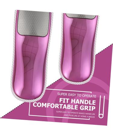 Housoutil Double-Sided Rubbing Board Foot File Stainless Spatula Foot Pedicure Kit Fingernail Clipper Foot Scrub Care Tool Sander Tool Hard Skin Remover Stainless Steel Blush Crusty - Buy Online on GoSupps.com
