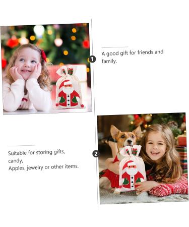 SEWOART 6pcs Pack Christmas Drawstring Bag Printing Cotton Bag 15x23cm Assorted Color 3 - Buy Online on GoSupps.com