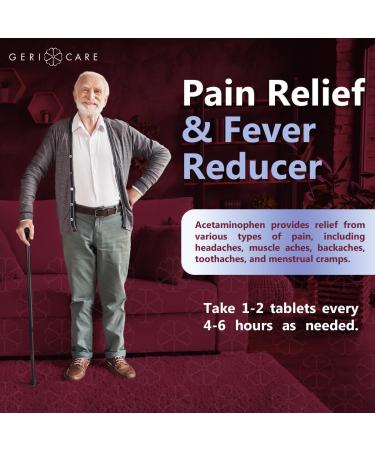 GeriCare Extra Strength Acetaminophen Pain Relief Fever Reducer Tablets Strength 500mg Tablet | Joint Muscle Arthritis Back Pain Relief 1000 Count (Pack of 1) Tablets 1000 Count (Pack of 1) - Buy Online on GoSupps.com