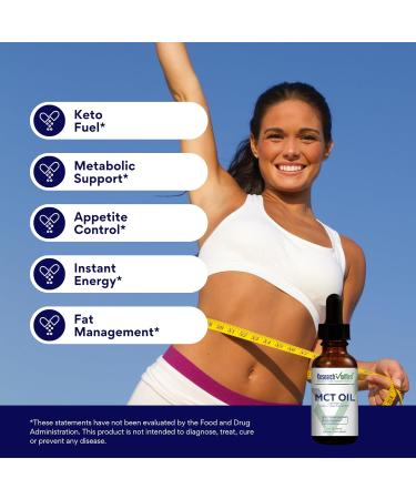 Research Verified 100% MCT Oil - 2 Fl. Oz. - 1 Bottle - Vegan Friendly - Buy Online on GoSupps.com