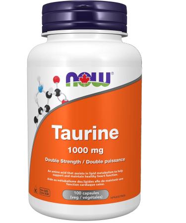 NOW Supplements Taurine 1000mg Capsules (100 Count) + NOW L-Tyrosine (Freeform) Capsules (500mg 120 Count) Taurine+ Capsules 500mg Unflavored 100 Count (Pack of 1) - Buy Online on GoSupps.com
