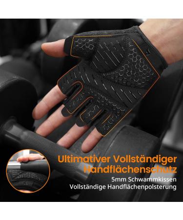 Atercel Fitness Gloves for Men & Women - Full Hand Padding Training & Sports Gloves for Gym Weightlifting & Cycling - Black M - Buy Online on GoSupps.com