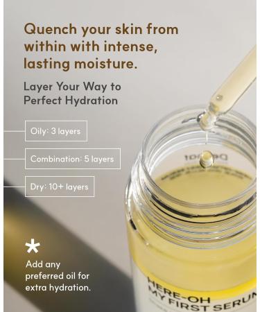 Here-Oh My First Hydrating Serum with Hyaluronic Acid | Facial Serum for Glowing Skin & Skin Barrier Repair | Korean Serum for Dry Skin & Sensitive Skin (5.24 fl oz) - Buy Online on GoSupps.com