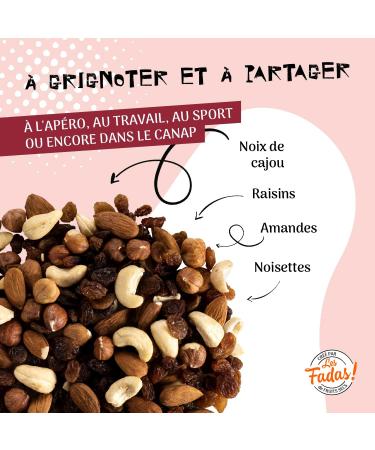 Dried Fruit FADAS - Mix Le Craint D gun Bio 145 g - Cashews Almonds Hazelnuts & Raisins - Aperitif & Snacking Mix - Buy Online on GoSupps.com
