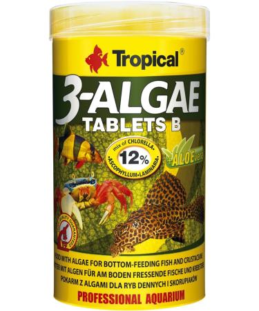 Tropical 3-Algae Tablets B 250ml / 150g - Algae food for bottom fish and crustaceans sinking tablets - Buy Online on GoSupps.com