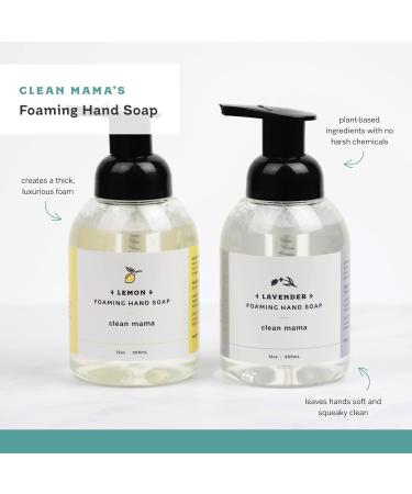 CLEAN MAMA Plant-Derived Foaming Hand Soap - Aromatic and Nourishing Hand Wash Natural Essential Oils Infused - USDA Certified Biobased - 12 Ounce Lemon Lemon 12 Fl Oz (Pack of 1) - Buy Online on GoSupps.com