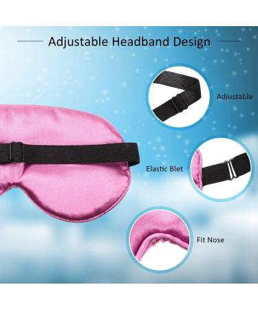 8-Piece Silk Soft Plush Eye Cover Set for Kids & Adults - Adjustable Strap Travel Blindfold for Sleeping & Relaxation (Light Color) - Buy Online on GoSupps.com