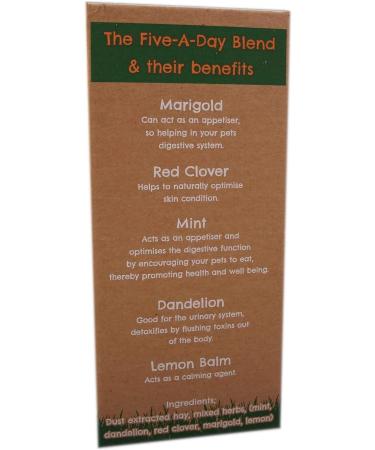 Norfolk Pastures Five a Day Herbs & Hay 5 x 500g For Rabbits & Small Animals A Blend of Naturally Sun-Dried Dust Extracted Hay Mixed with Five Naturally Beneficial Herbs - Buy Online on GoSupps.com