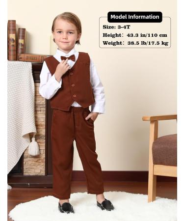 Mint Green Baby Boys Gentleman Suit Set | Brown | 2-3 Years - Buy Online on GoSupps.com