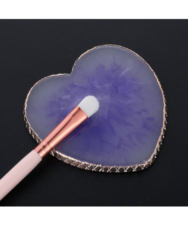 Sibba Resin Nail Art Palette - Purple Heart Shape Mixing Plate with Golden Edge - Nail Holder Display Board for Nail Polish Color Mixing - Cosmetic Mixing Tools - Buy Online on GoSupps.com