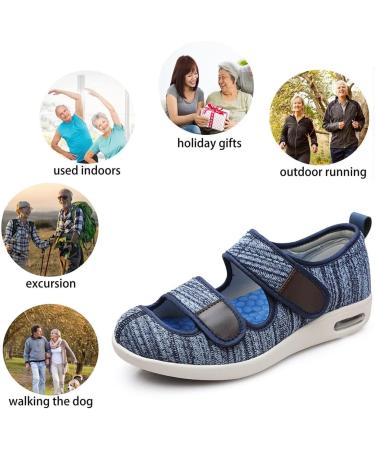 FZYUAN Diabetic Shoes for Elderly Swollen Feet - Extra Wide Memory Foam Sneakers for Women/Men - Easy On/Off Closed Toe Black - Size 12 Women/Size 9 Men - Buy Online on GoSupps.com