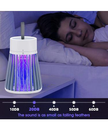 CherryPig Rechargeable Bug Zapper - Indoor Mosquito & Fly Killer Lamp | Portable USB LED Trap for Home, Bedroom, Outdoor Camping - Gray - Buy Online on GoSupps.com