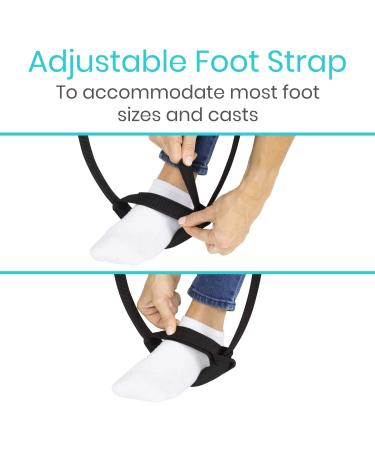 Vive Proflex Strap - Leg Lifter Assist for Physical Therapy - Nylon Webbing - Hand Grips - Elderly, Handicapped, Injury Recovery - Black - Buy Online on GoSupps.com
