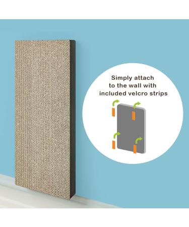 Way Basics Eco-Friendly Wall Mount Cat Scratcher - Espresso - Buy Online on GoSupps.com