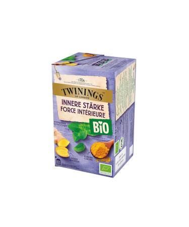 Buy Twining Organic Inner Strength Herbal Tea - Strong Peppermint Ginger & Turmeric Blend | 20 Teabags 40g | International Shipping Available - Buy Online on GoSupps.com